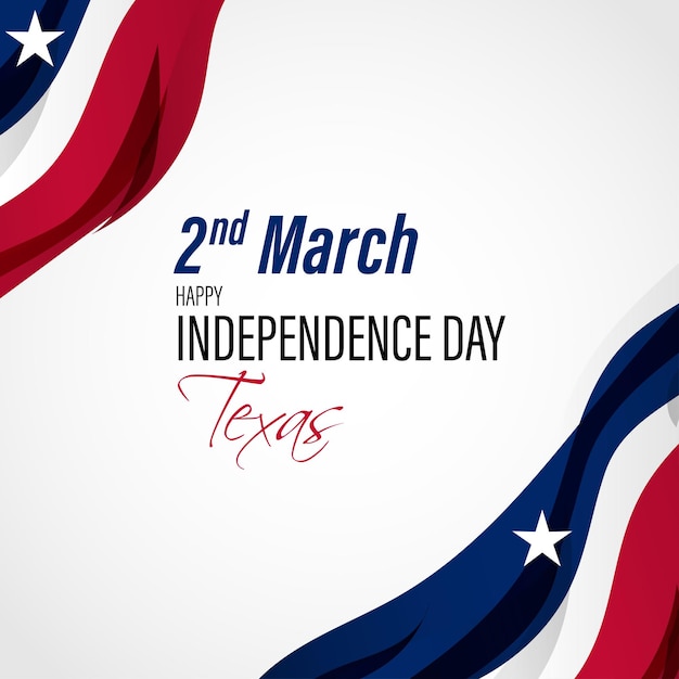 Ilustración de vector de feliz día de la independencia de texas