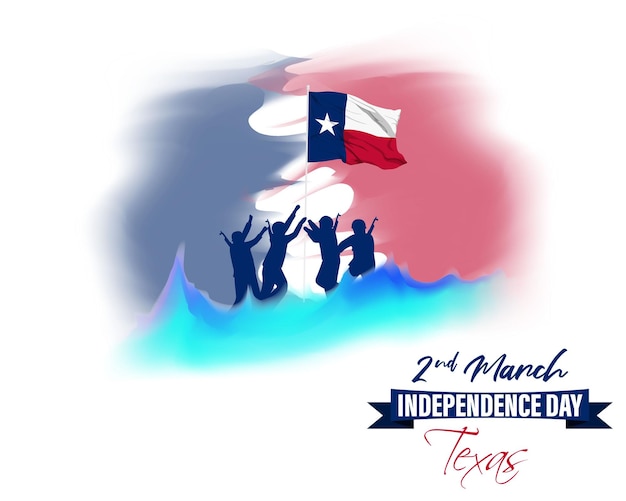 Ilustración de vector de feliz día de la independencia de texas