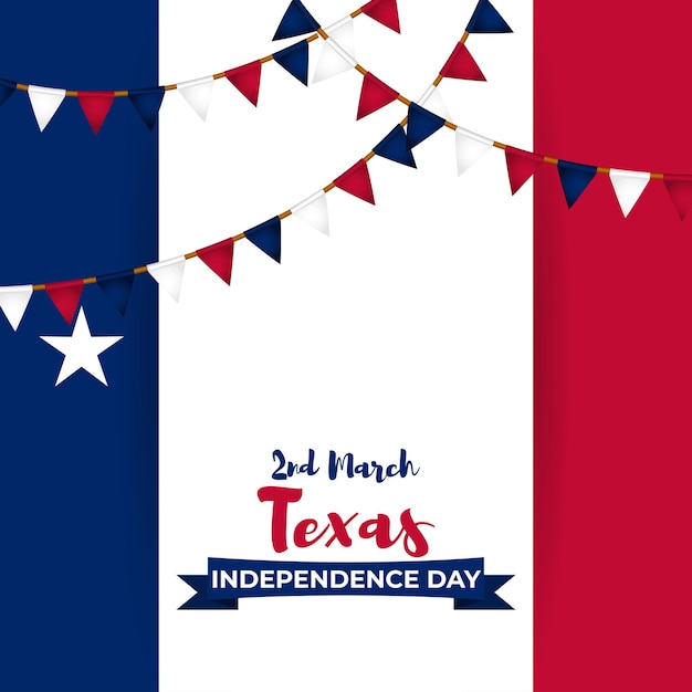 Ilustración de vector de feliz día de la independencia de Texas