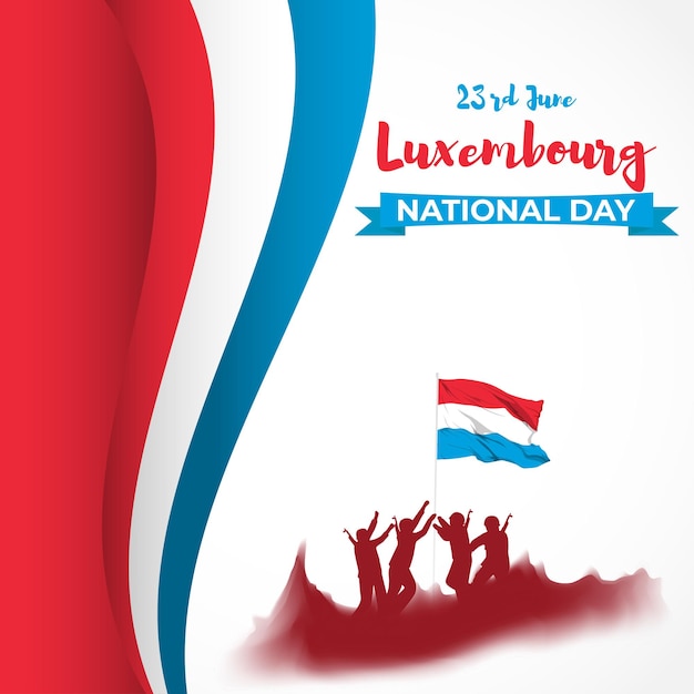 Vector ilustración de vector de feliz día nacional de luxemburgo