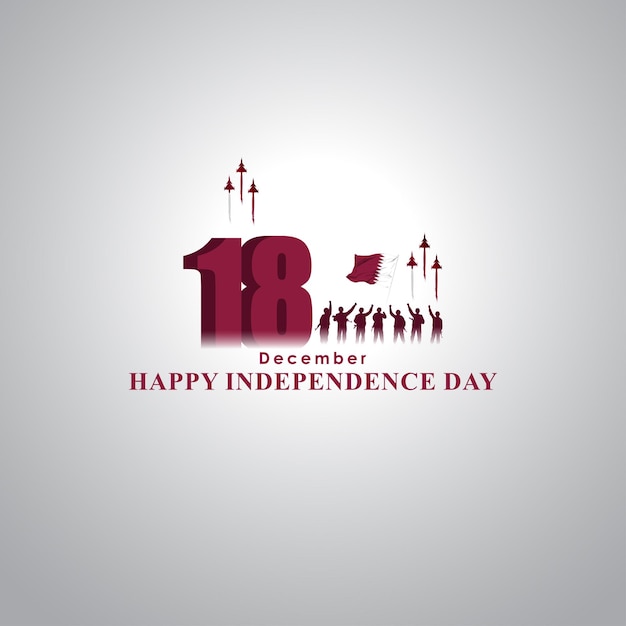 Ilustración de vector de feliz día nacional de Qatar