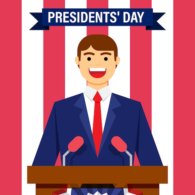 Vector ilustración de vector de feliz día del presidente