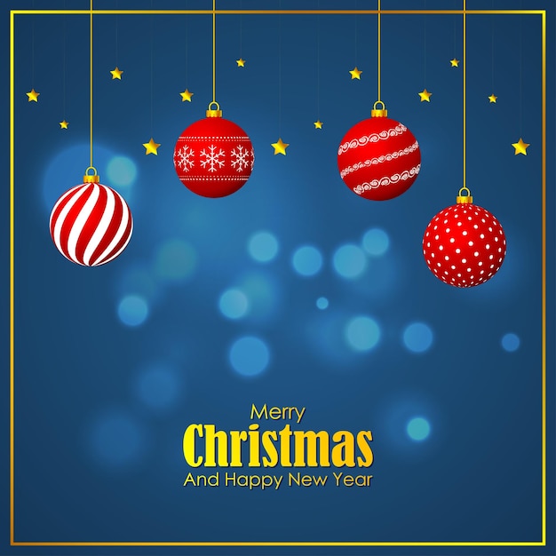 Ilustración de vector de feliz Navidad y feliz año nuevo tarjeta de felicitación