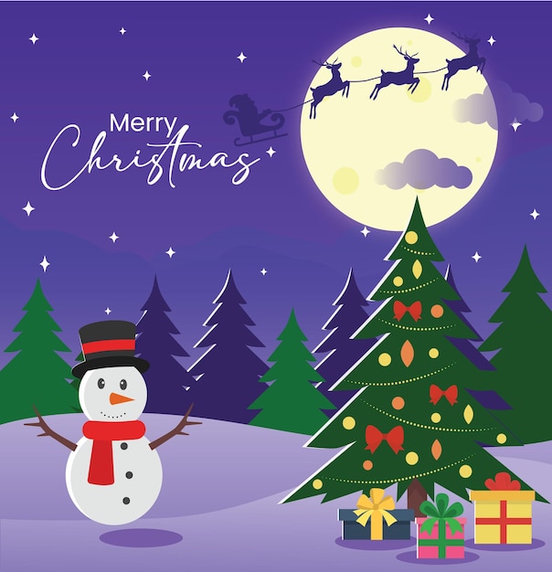 Ilustración de vector de feliz navidad