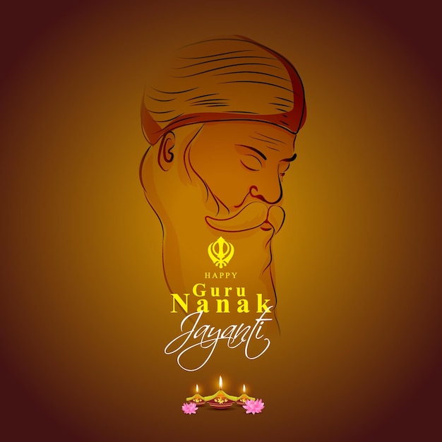 Ilustración de vector de festival indio Guru Nanak Jayanti