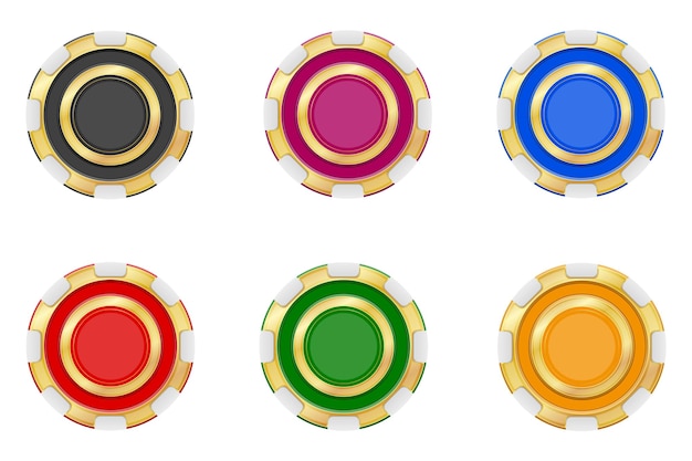 Ilustración de vector de fichas de juego de casino