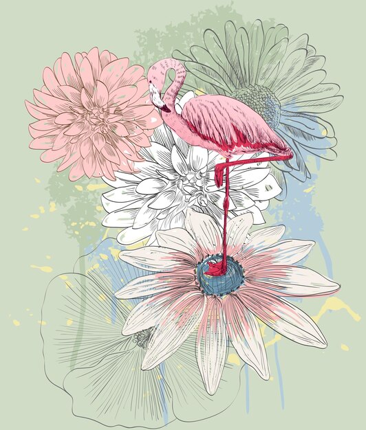 Ilustración de vector de Flamingo