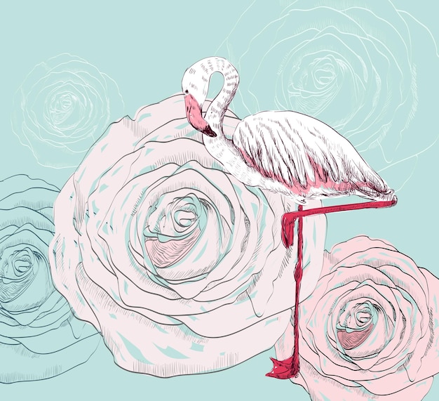 Ilustración de vector de flamingo
