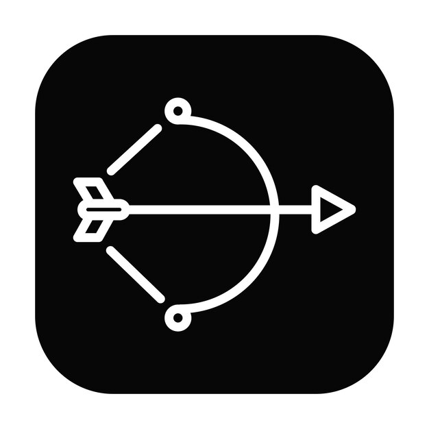 Ilustración del vector de flecha del arco