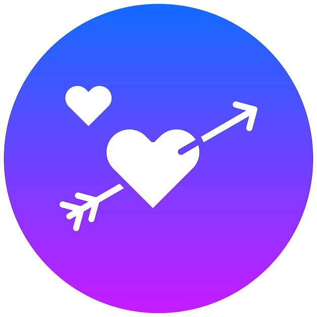 Ilustración del vector de la flecha del corazón