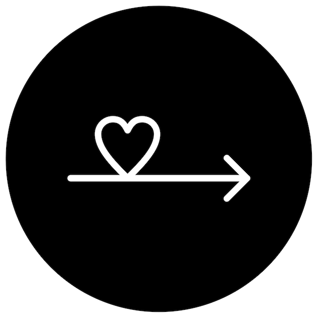 Ilustración del vector de la flecha del corazón