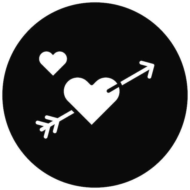 Ilustración del vector de la flecha del corazón
