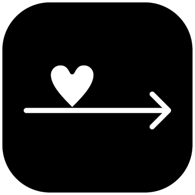 Ilustración del vector de la flecha del corazón