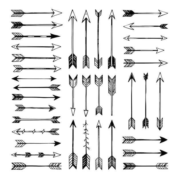 Ilustración del vector de la flecha de la mano 01