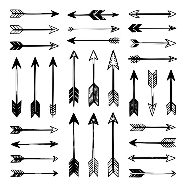 Ilustración del vector de flecha de la mano 06