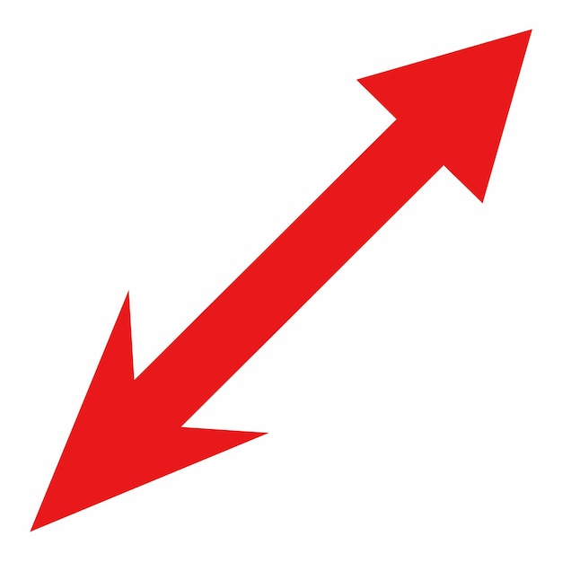 Ilustración de vector de flecha minimalista Icono de estilo plano de moda para la interfaz de usuario del logotipo del sitio web y el diseño de aplicaciones