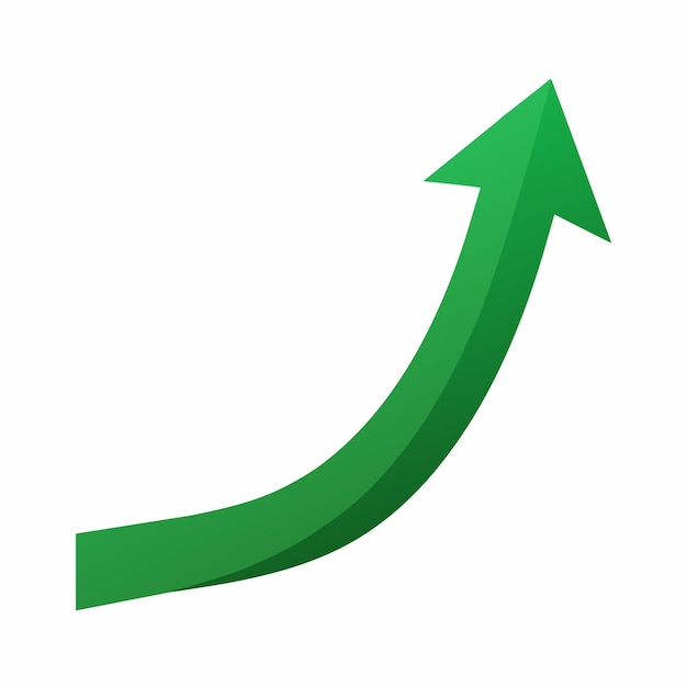 Ilustración de vector de flecha minimalista Icono de estilo plano de moda para la interfaz de usuario del logotipo del sitio web y el diseño de aplicaciones