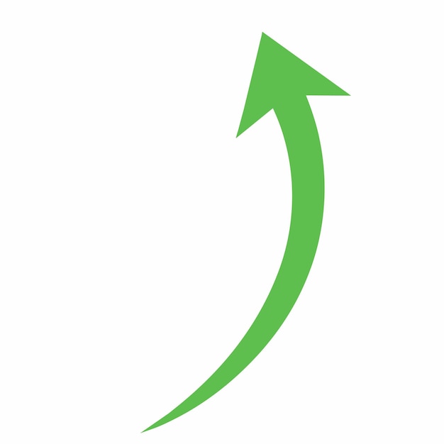 Ilustración de vector de flecha minimalista Icono de estilo plano de moda para la interfaz de usuario del logotipo del sitio web y el diseño de aplicaciones