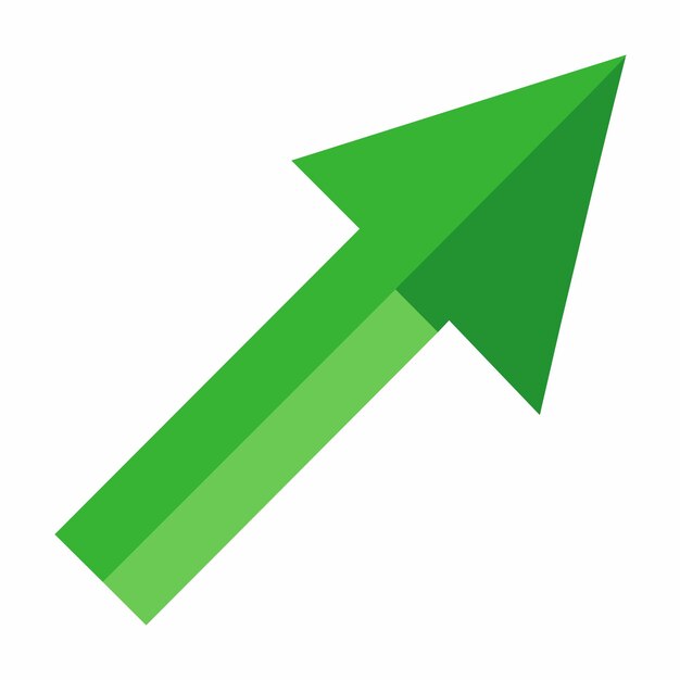 Ilustración de vector de flecha minimalista Icono de estilo plano de moda para la interfaz de usuario del logotipo del sitio web y el diseño de aplicaciones