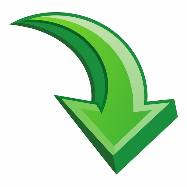 Ilustración de vector de flecha minimalista Icono de estilo plano de moda para la interfaz de usuario del logotipo del sitio web y el diseño de aplicaciones