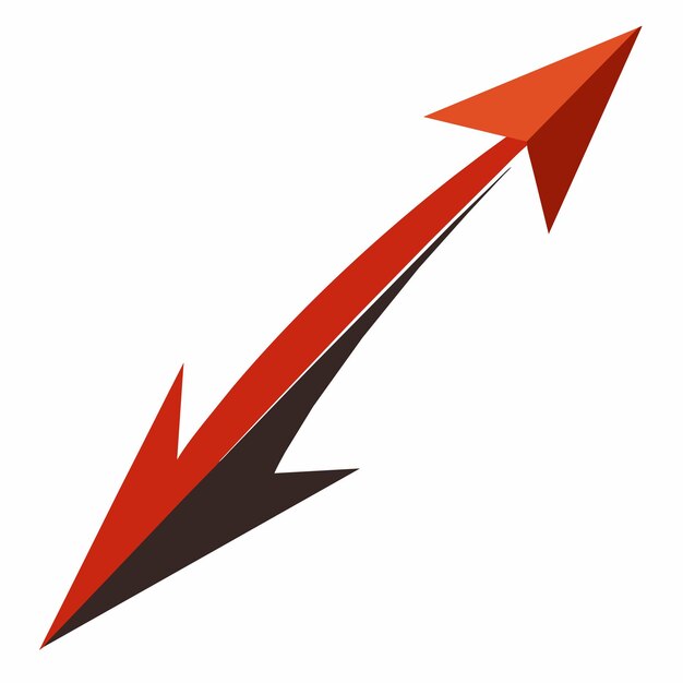 Ilustración de vector de flecha minimalista Icono de estilo plano de moda para la interfaz de usuario del logotipo del sitio web y el diseño de aplicaciones