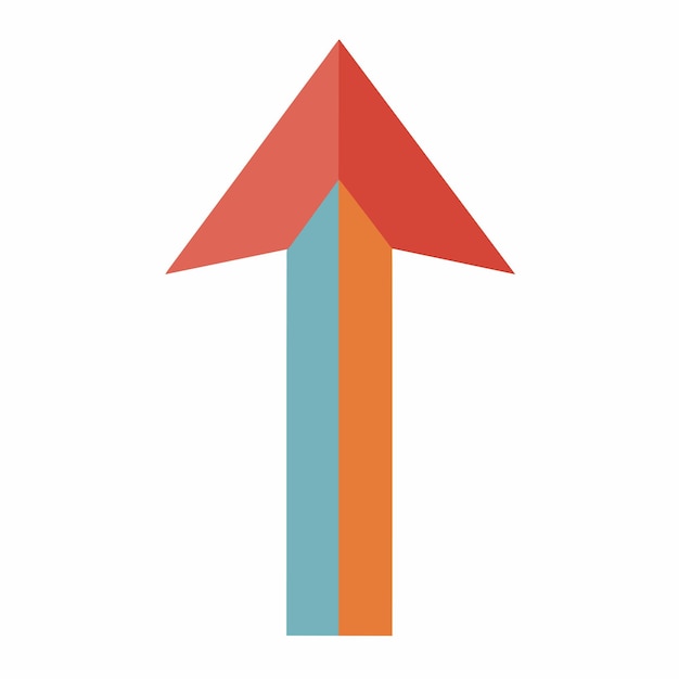 Ilustración de vector de flecha minimalista Icono de estilo plano de moda para la interfaz de usuario del logotipo del sitio web y el diseño de aplicaciones