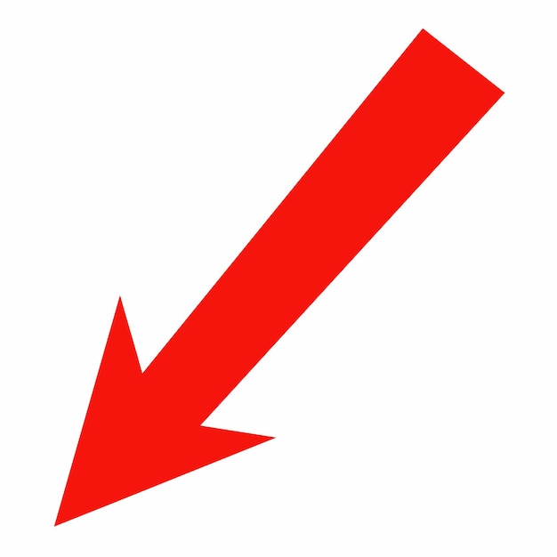 Ilustración de vector de flecha minimalista Icono de estilo plano de moda para la interfaz de usuario del logotipo del sitio web y el diseño de aplicaciones