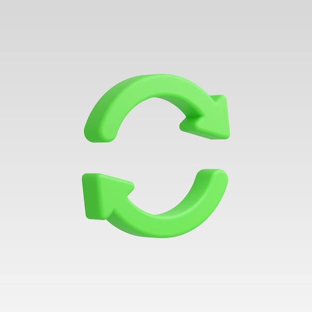 Ilustración del vector de flecha de reciclaje realista 3d