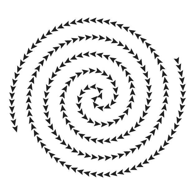 Ilustración de vector de flecha triangular circular