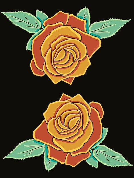 Ilustración de vector de flor color de rosa