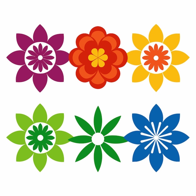 Ilustración del vector de la flor para crear el inflorescente 11