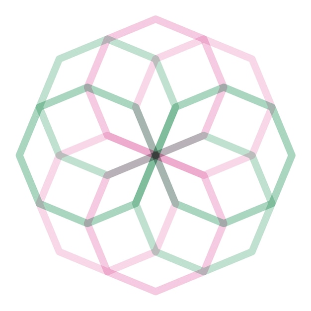 Ilustración de vector de flor geométrica
