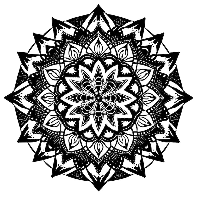 Ilustración de vector floral mandala