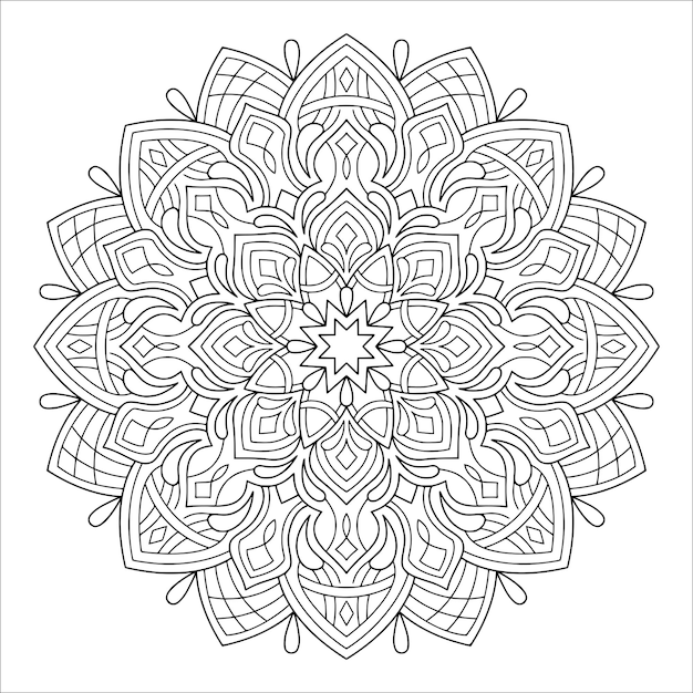 Ilustración de vector floral mandala