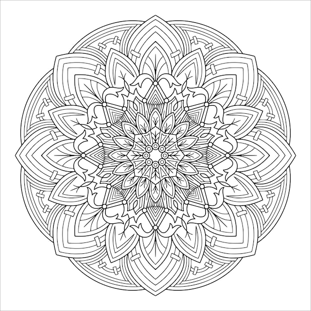 Ilustración de vector floral mandala