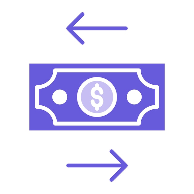 Ilustración del vector de flujo de dinero