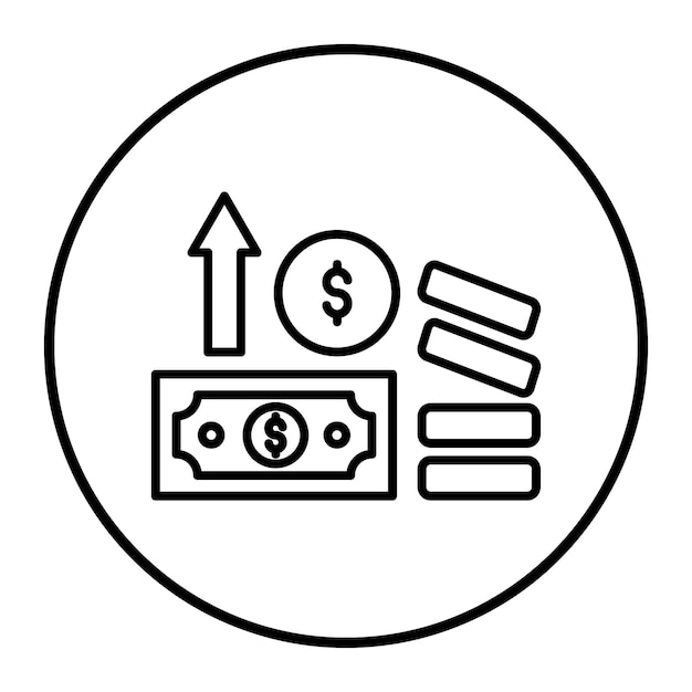 Ilustración del vector de flujo de efectivo
