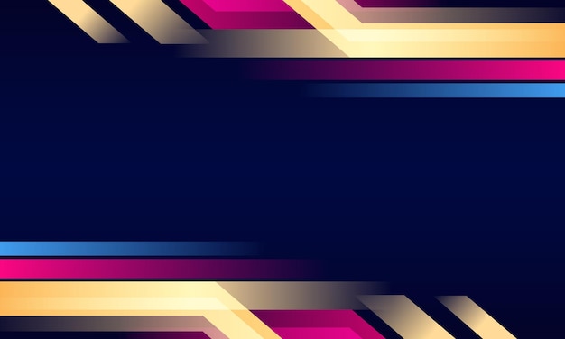 Ilustración de vector de fondo abstracto azul rayas rosa y amarillo