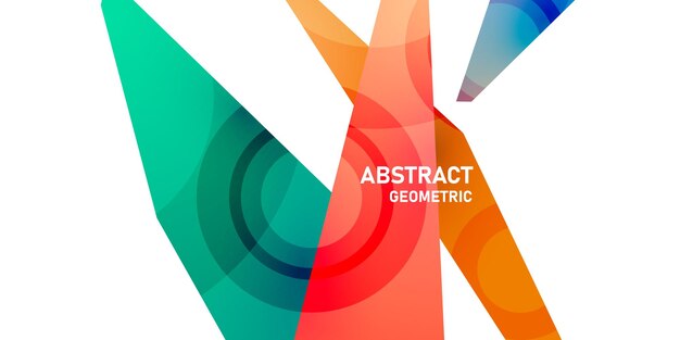 Ilustración de vector de fondo abstracto colorido diseño geométrico moderno