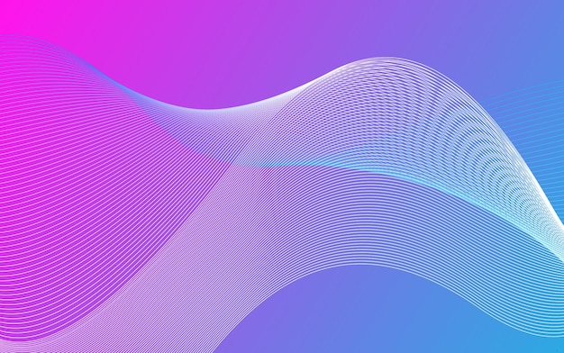 Ilustración de vector de fondo abstracto de línea ondulada colorida