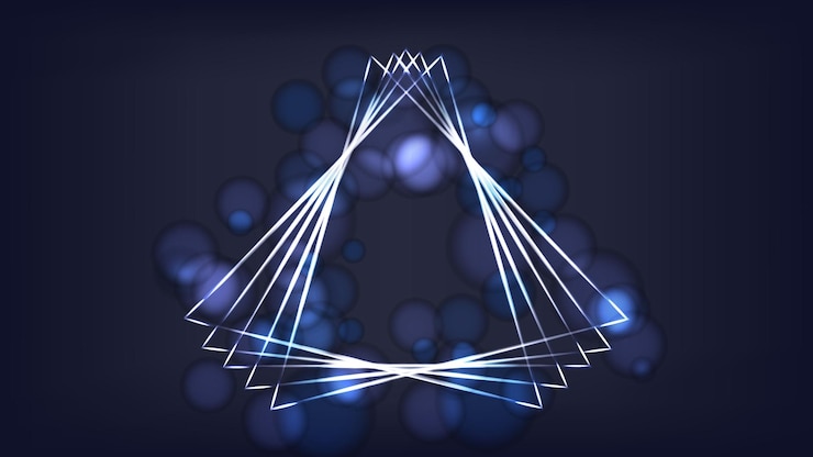 Vector ilustración de vector de fondo abstracto triangular de iluminación