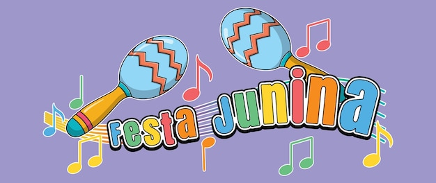 Ilustración de vector de fondo de banner de Festa Junina