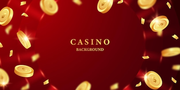 Ilustración de vector de fondo de casino para diseño elegante de banner de cartel de juego