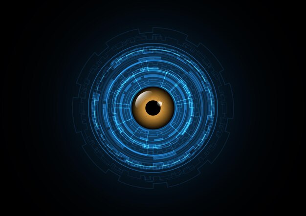 Ilustración de vector de fondo de círculo futuro ojo abstracto tecnología
