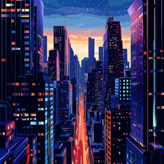 Ilustración del vector de fondo de la ciudad