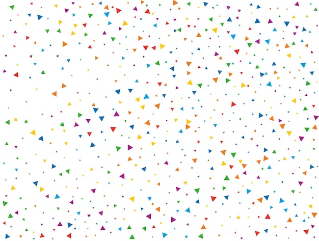 Vector ilustración de vector de fondo de confeti de brillo de arco iris triangular de confeti de arco iris