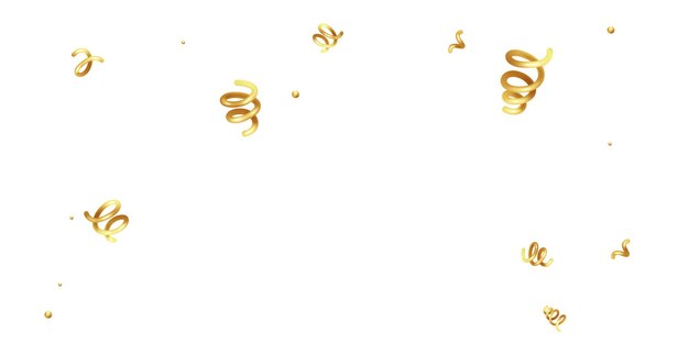 Ilustración de Vector de fondo de confeti dorado de diseño 3D moderno