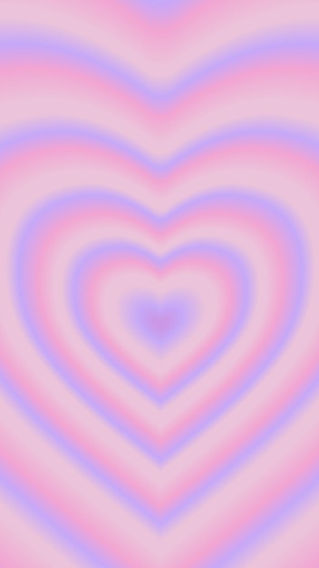 Ilustración de vector de fondo de corazón degradado de arco iris rosa pastel Fondo de día de San Valentín amor