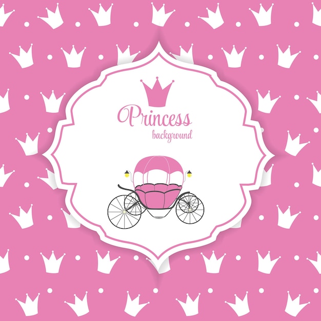 Ilustración de Vector de fondo de corona de princesa.
