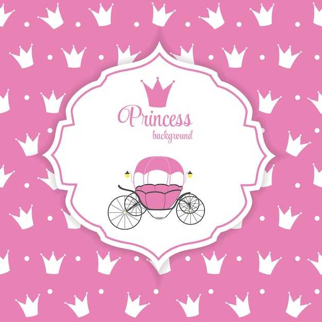 Vector ilustración de vector de fondo de corona de princesa.